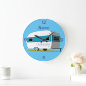 Caravan Camper RV Thunder_Cove Große Wanduhr (Zuhause)