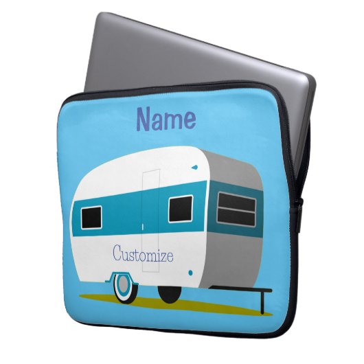 Caravan Camper RV Thunder_Cove Laptopschutzhülle (Vorderseite Links)