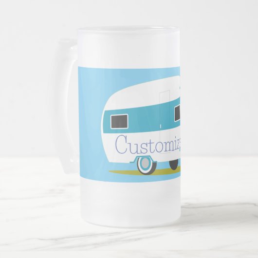 Caravan Camper RV Thunder_Cove Mattglas Bierglas (Vorderseite Links)