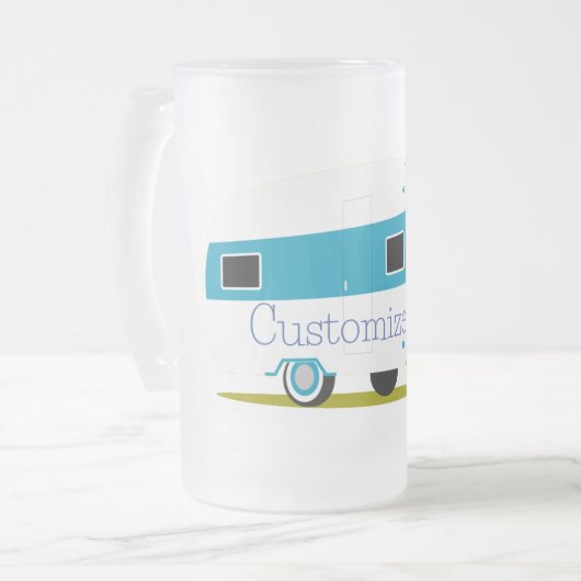 Caravan Camper RV Thunder_Cove Mattglas Bierglas (Vorderseite Links)