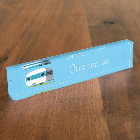 Caravan Camper RV Thunder_Cove Namensplakette (Seite)