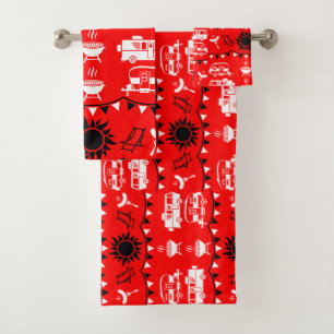 Caravan Camping Deco Badhandtuch Set