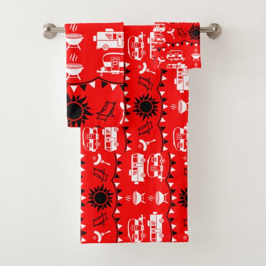 Caravan Camping Deco Badhandtuch Set (Insitu)