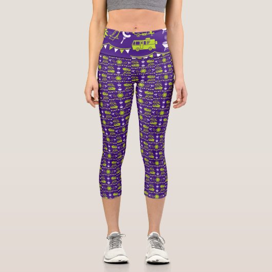 Caravan Camping Deco Capri Leggings (Vorderseite)