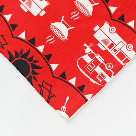 Caravan Camping Deco Fleecedecke (Ecke)