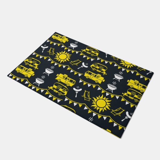 Caravan Camping Deco Fußmatte (Schrägansicht)