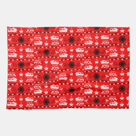Caravan Camping Deco Geschirrtuch (Horizontal)