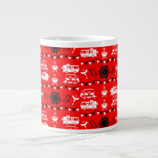 Caravan Camping Deco Jumbo-Tasse (Vorderseite)