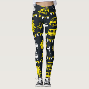 Caravan Camping Deco Leggings