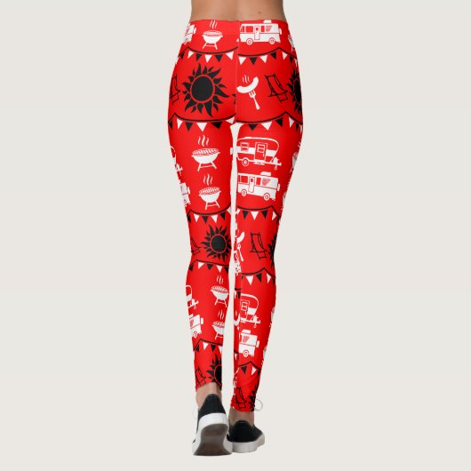 Caravan Camping Deco Leggings (Rückseite)