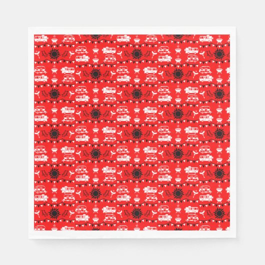Caravan Camping Deco Serviette (Vorderseite)