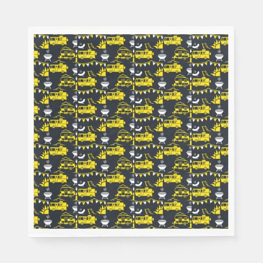 Caravan Camping Deco Serviette (Vorderseite)