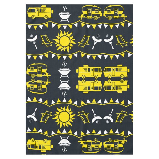 Caravan Camping Deco Tischdecke (Vorderseite)