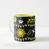 Caravan Camping Deco Zweifarbige Tasse (Vorderseite Links)