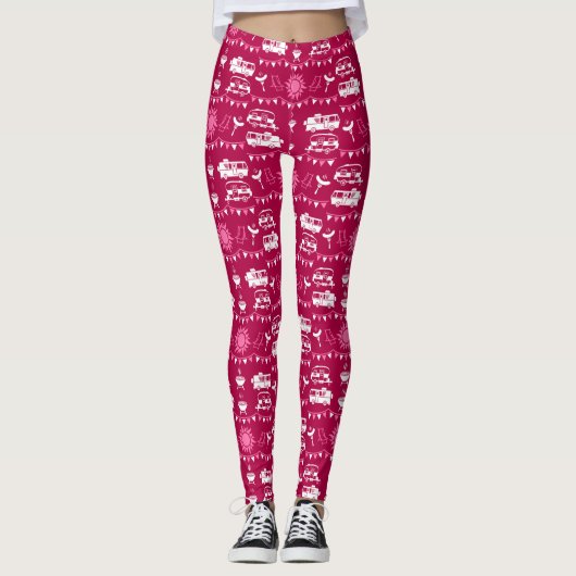 Caravan Camping Wohngestaltung Leggings (Vorderseite)