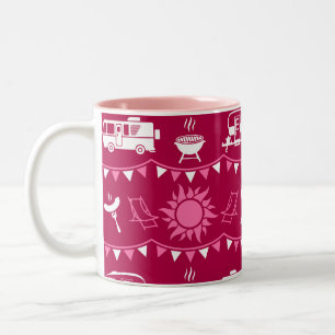 Caravan Camping Wohngestaltung Zweifarbige Tasse