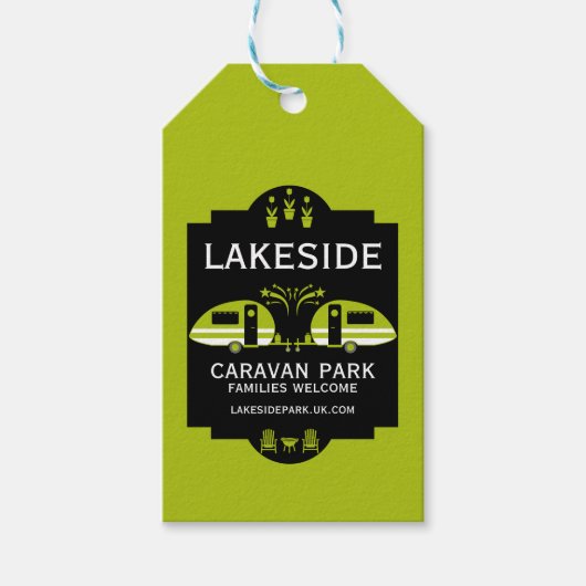 Caravan Campingplatz Werbeaktion Geschenkanhänger (Vorderseite)