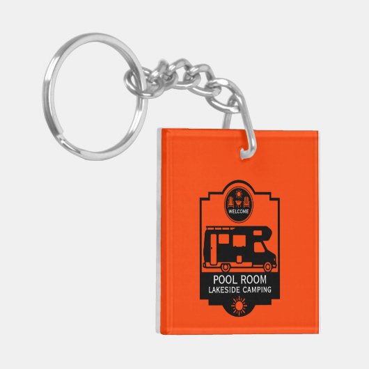Caravan Campingplatz Werbeaktion Schlüsselanhänger (Vorderseite links)