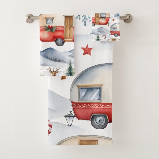 Caravan Christmas Badhandtuch Set (Insitu)