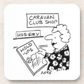 Caravan Club Shop Strumpfwaren Cartoon Getränkeuntersetzer (Vorderseite)