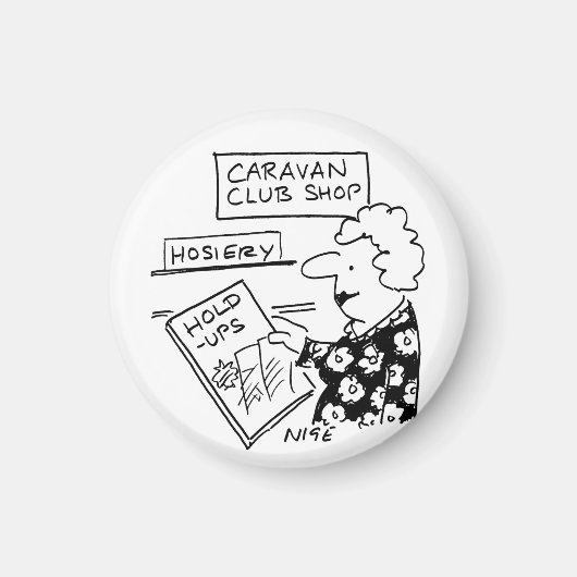 Caravan Club Shop Strumpfwaren Cartoon Magnet (Vorne)