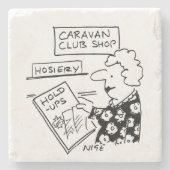 Caravan Club Shop Strumpfwaren Cartoon Steinuntersetzer (Vorderseite)
