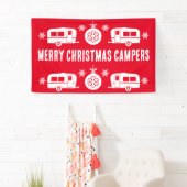Caravan Happy Christmas Camping Banner (Insitu)
