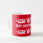 Caravan Happy Christmas Camping Kaffeetasse (Vorderseite Links)