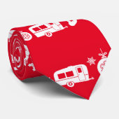 Caravan Happy Christmas Camping Krawatte (Gerollt)