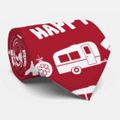 Caravan Happy Christmas Camping Krawatte (Gerollt)