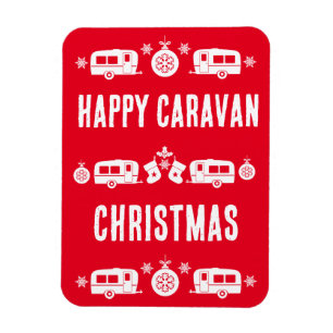 Caravan Happy Christmas Camping Magnet