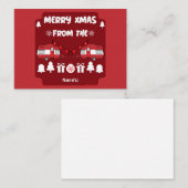 Caravan Happy Christmas Camping Mitteilungskarte (Vorne/Hinten)