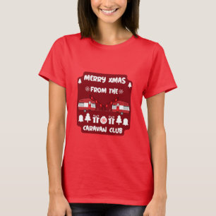 Caravan Happy Christmas Camping T - Shirt