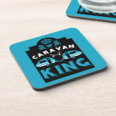 Caravan King - Geschenke für Camper Getränkeuntersetzer (Linke Seite)
