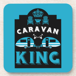 Caravan King - Geschenke für Camper Getränkeuntersetzer