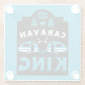 Caravan King - Geschenke für Camper Glasuntersetzer (Rückseite)