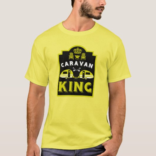 Caravan King - Geschenke für Camper T-Shirt (Vorderseite)