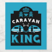 Caravan King - Geschenke für Camper Weinetikett (Einzelnes Label)
