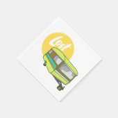 Caravan Lost Retro Seventies Style Serviette (Ecke)