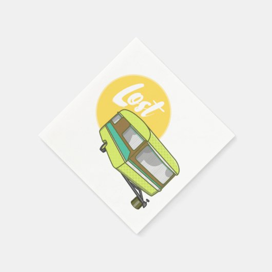 Caravan Lost Retro Seventies Style Serviette (Ecke)