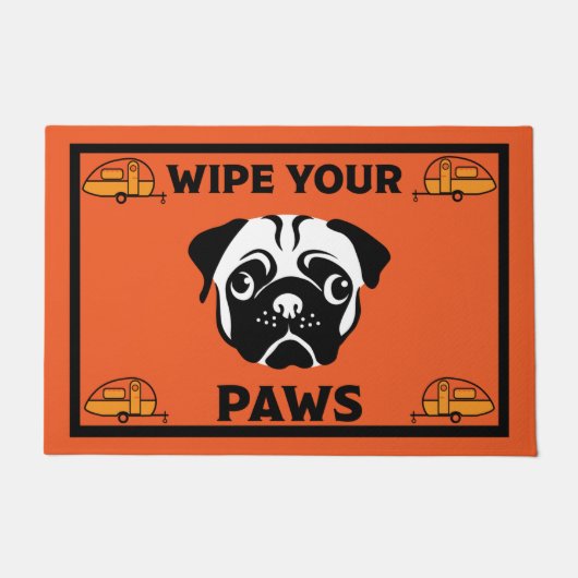 Caravan Mops Dog Mat Fußmatte (Vorderseite)