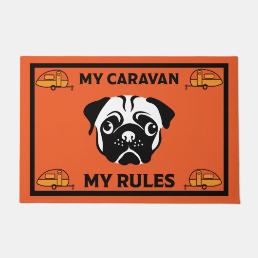 Caravan Mops Dog Mat Fußmatte (Vorderseite)