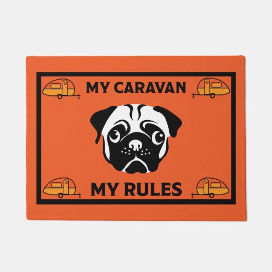 Caravan Mops Dog Mat Fußmatte (Vorderseite)