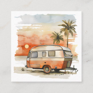 Caravan Quadratische Visitenkarte