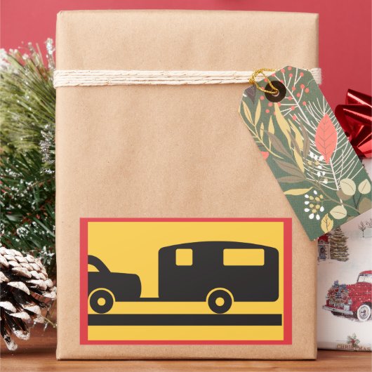 Caravan Rechteckiger Aufkleber (Feiertag)