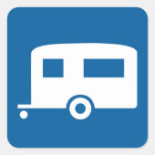 Caravan Road-Schilder Quadratischer Aufkleber (Vorderseite)