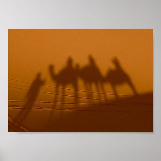 CARAVAN SHADOW, Wüste Sahara, Marokko Poster (Vorne)