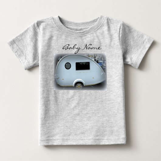 Caravan Thunder_Cove, Vintager Teardrop Baby T-shirt (Vorderseite)