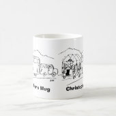 Caravan und Greenhouse gezogen von einem Auto Kaffeetasse (Mittel)