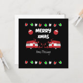 Caravan Weihnachtsdekor Doormat Latte Tasse Karte (Vorderseite/Rückseite Beispiel)